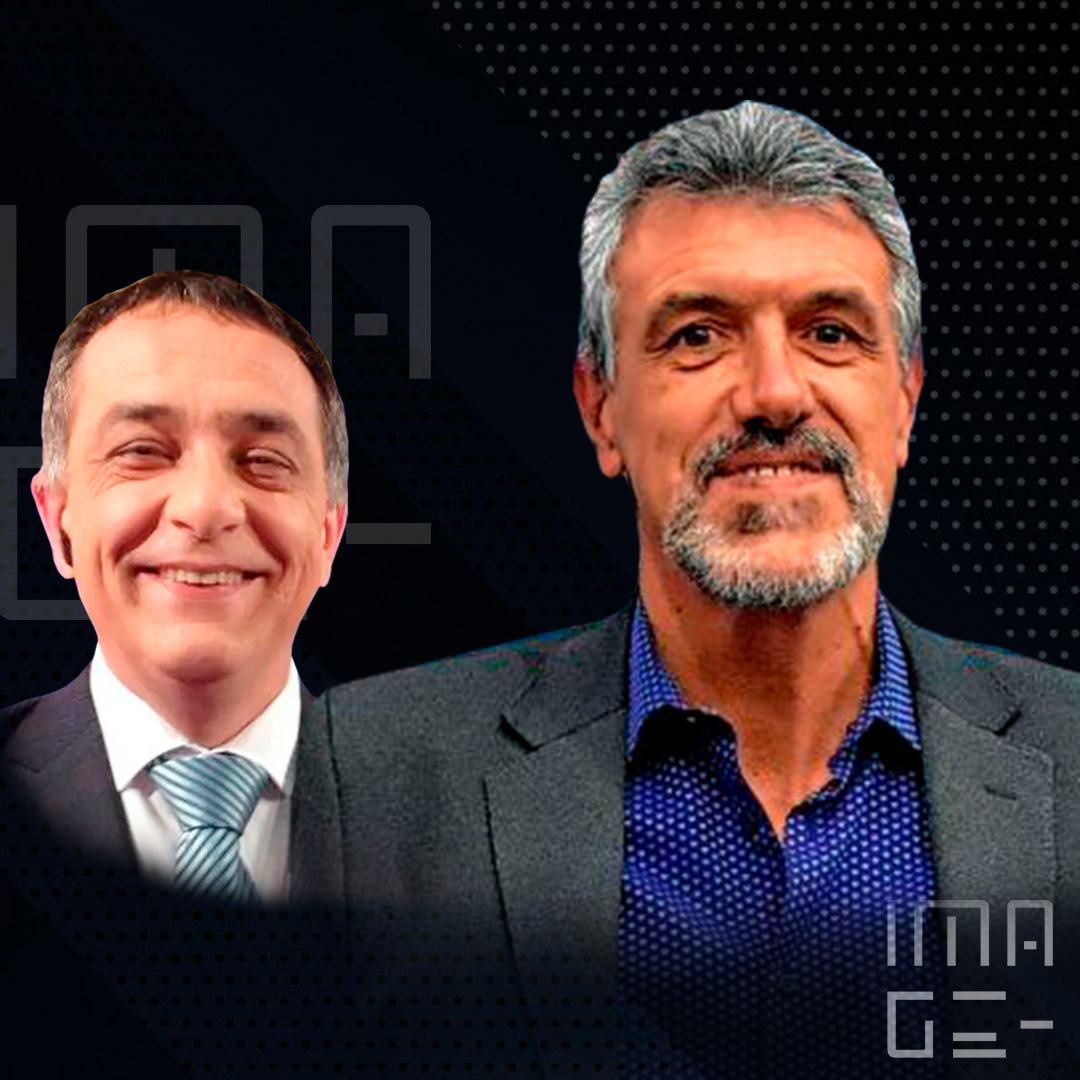 Hugo Conte y José Montesano. Ex Olimpico y comentarista de tv, junto con un Talent de la TV
            